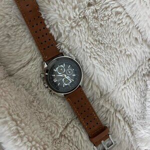 Citizen Men's Brown and Silver Watch